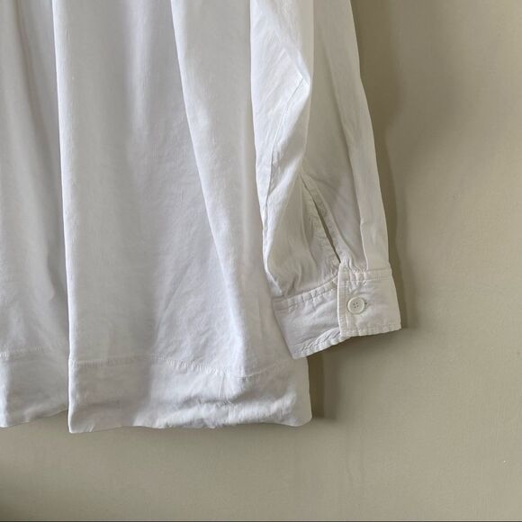 EILEEN Fisher-Linen Blend Double Pocket Button Down (Large) - Picture 8 of 10